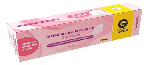 Pomada Assadura Nistatina + Oxido De Zinco Cimed 60g