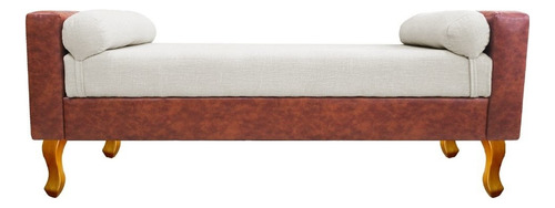 Recamier Félix King Size 195cm Corano Nozes E Linho Bege-adj