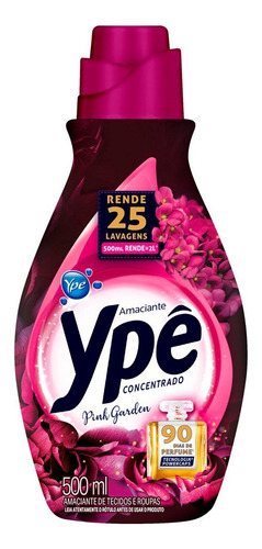 Amaciante Ypê Concentrado Pink 500ml Embalagem Com 12 Unidad