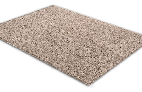 Tapete Shaggy Antiderrapante P. Alto Macio 2,00x2,50 Studio Cor Mescla Bege