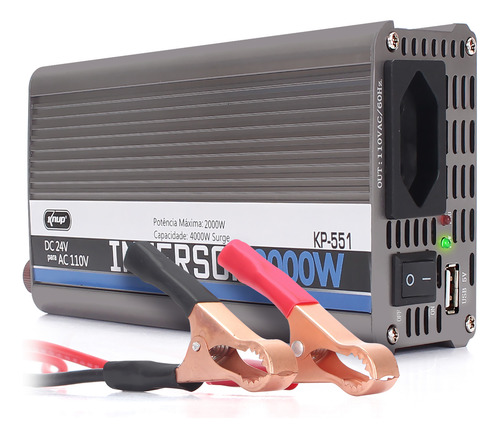 Inversor Tensão Veicular 2000w 24v Para 110v Modificada