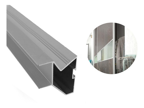 Perfiles Manijas Eco 2,6mts Frente Placard Aluminio X4 Unid.
