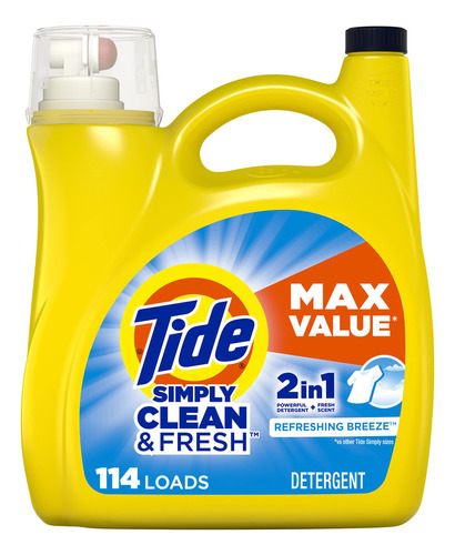 Tide Simply Liquid - Detergente Para Ropa Con Brisa Refresca