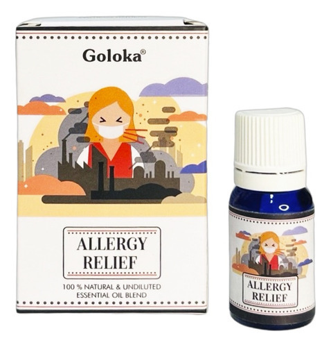 Oleo Essencial Natural Blend Goloka Alivio De Alergia 10ml