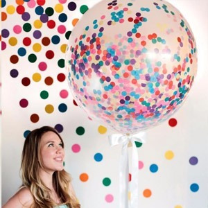 10 Globos Transparentes Gigantes Redondos 45cm Con Confeti