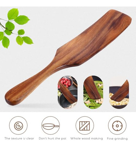 Set Luxshiny Spurtle, Espátula De Madera Con Forma De Chorri