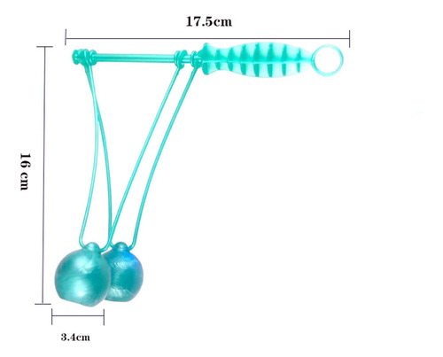 Swing Up Balls On A String Noise Maker Mini Azul Claro