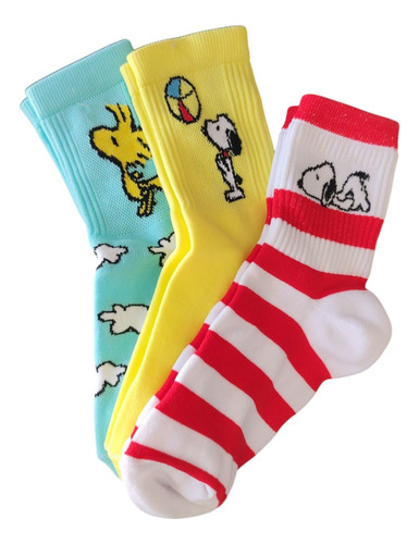 Calcetas 3/4 Snoopy (pack 3 Pares) Varios Varios Unitalla Adulto