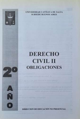 Derecho Civil Il Obligaciones (modulo Guia) U.c. Salta
