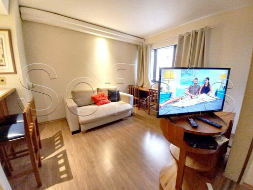 Imagem 10 de 15 de Flat Para Hospedagem Em Andar Alto Em Moema, Locação Sem Burocracia - Sf27725