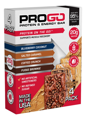 Barritas De Proteína Progo De Hasta 22 G De Proteína Limpia
