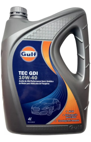 Aceite Semisintetico Gulf 10w40 X 4 Litros