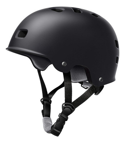 Hirola Casco Deportivo Ajustable Para Niño, Joven Y Adulto Color Negro Talla M