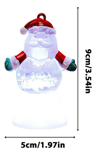 Adorno Navideño Luminoso Led De Papá Noel En Forma De C 0006