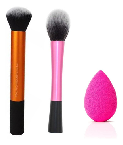 Set Regalo Brocha Maquillaje X2 + Esponja Beauty Blender Mas