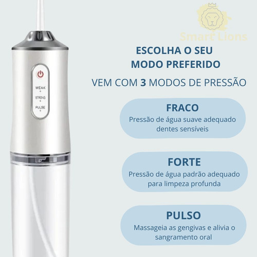 Irrigador Oral Waterpik Jato D'água Higiene Bucal Sem Fio
