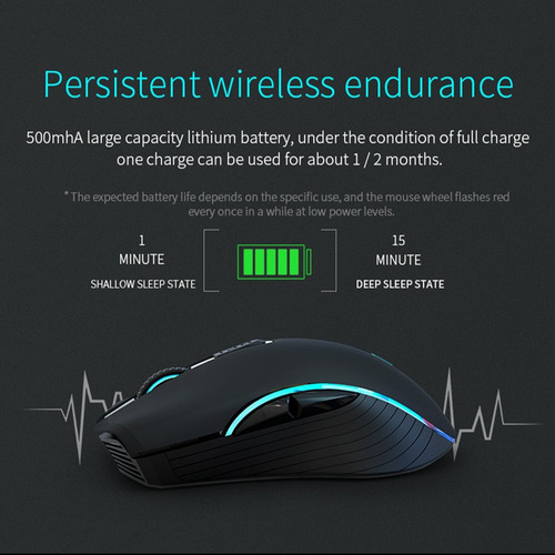 . Ratón Inalámbrico Recargable Mute Bluetooth For