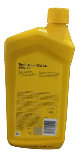 Aceite Para Motor Shell Helix 20 W 50 Mineral 