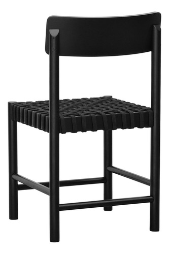 Kit 2 Cadeiras Amber Trançado Corda Preta Amêndoa Preto