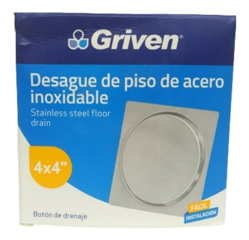 Imagen 2 de 2 de Rejilla Desague Para Piso Con Boton 4x4