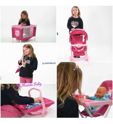 Set De Muñecas 5 En 1 Modelo Corazones Unicornio Babykits