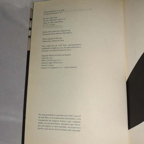 Libro Tom Piel De Escarcha Por Sally Prue (Usado)