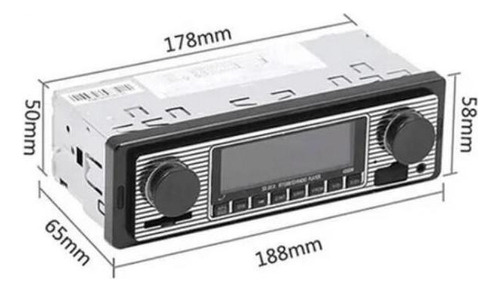 Retro Vintage Coche Estéreo Con Bluetooth Aux Usb Fm