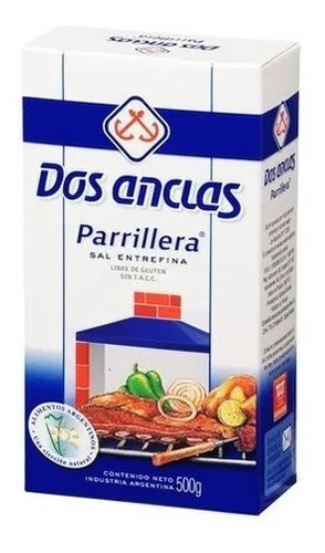 Sal Parrillera Entrefina Dos Anclas Estuche 500g