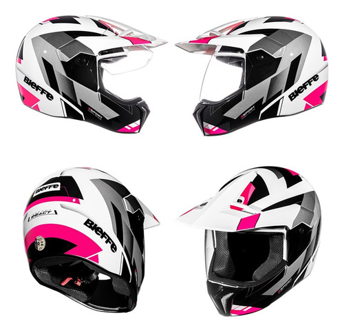Capacete Bieffe 3 Sport Com Viseira Cristal 30th React