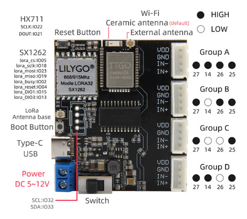 Lilygo® Ttgo T-weigh Esp32 T-micro32 Lora