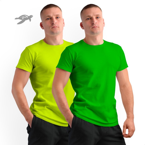 Kit 2 Camisetas Básica Masculina Neon Dryfit Malha Fria Fit