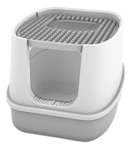 Caja De Arena Para Gatos Cuchara Oculta Lavabo Fácil Gris S