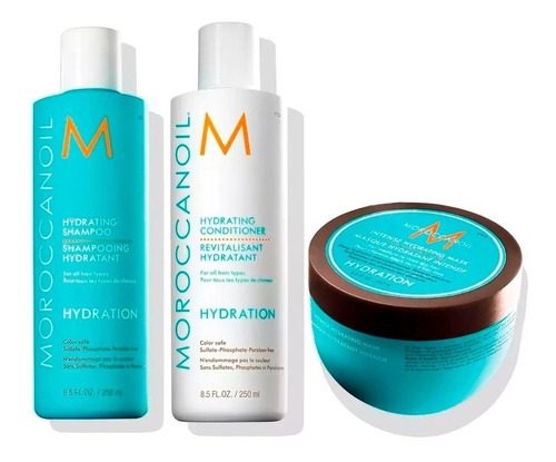 Kit Moroccanoil Shampoo + Acond + Mascara Hydration Intensa