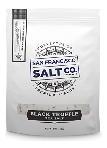 Sal Flor De Sal Sal Italiana De Trufa Negra 5 Oz. Bolsa Rese