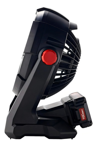 Ventilador Hyper Tough 7.5'' Energía Híbrida 20v C1005 Cantidad De Aspas 3 Color De La Estructura Negro Color De Las Aspas Rojo Diámetro 19 Cm Material De Las Aspas Plástico