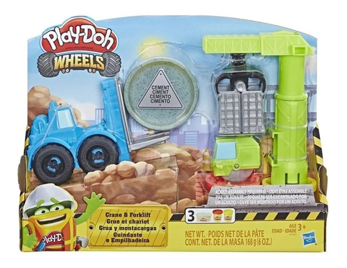 Imagen 1 de 8 de Juguete Con Plastilina Play Doh Wheels Montacargas Y Grúa