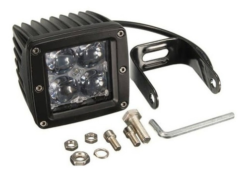 Faro Led Auxiliar 4 Led Lupa 20w Con Encastre, Largo Alcanze