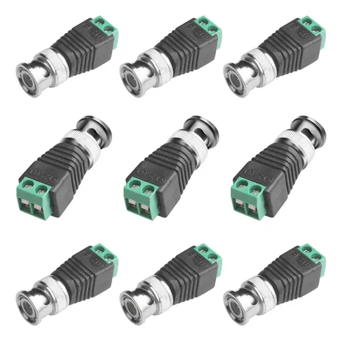 Conector Balun Bnc Macho, 21 Piezas, Conector Coaxial Cat...