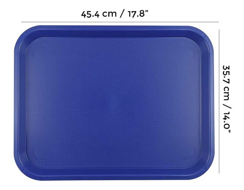 Imagen 6 de 9 de Combo 3 Charolas Restaurantera Alimentos Bandeja 14x18 PuLG.