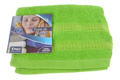Toalla Verde Con Decoración Dorada Para Baño 137 X 68 Cm /ca