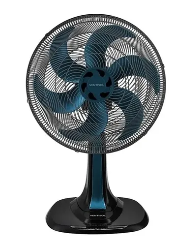 Ventilador Mesa Turbo 6 Pás 30cm Azul Premium Ventisol 30 Cm 60 Hz Preto Azul Plástico 6