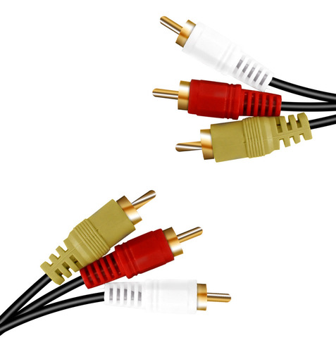 Cable RCA a RCA 15 Metros Slim Company Audio y Video Macho a Macho Uso Rudo para DVD Componentes Altavoces