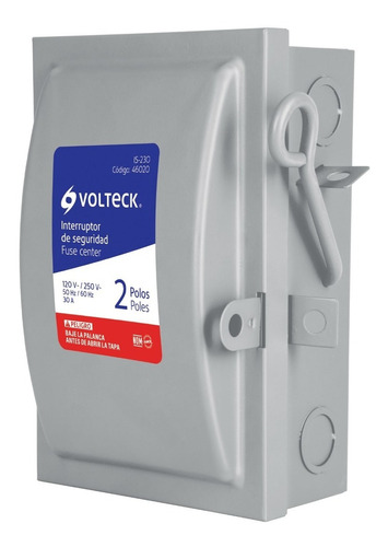 Interruptor De Seguridad 2 Polos, 30 A, Volteck