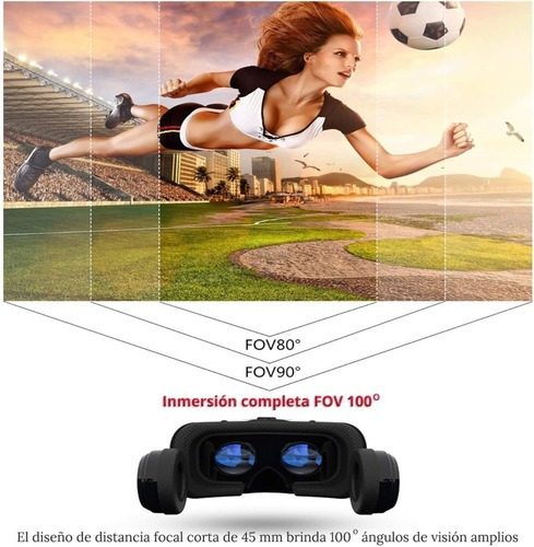 Realidad Virtual Vr Headset Gafas 3d Auriculares Cascos R