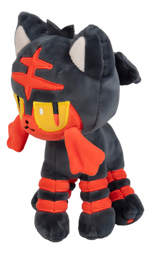 Pokémon Peluche Litten De 8 Pulgadas, Con Licencia Oficial. Color Negro