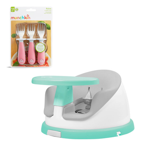 Silla De Comer Portátil  Giratoria I-twist Más Set Tenedores