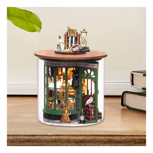 De Casa De Muñecas En Miniatura De Madera Diy, Botella De