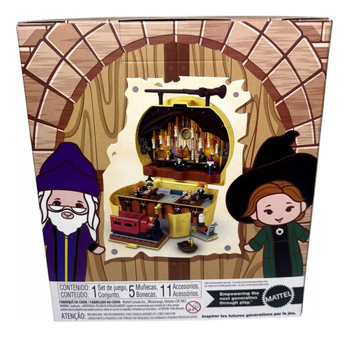 Edição Especial De Colecionador - Conjunto Polly Pocket Collector Com Acessórios E Micro Bonecos - Boneca Hermione Professora Mcgonagall E Boneco Harry Potter Ron Dumbledore - Mattel Brinquedos