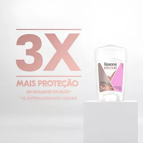 DESODORANTE REXONA CLINICAL CREME 58G - TUBO GRANDE - NOVA EMBALAGEM