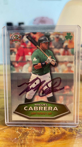 2017 Miguel Cabrera San Patricio Autografiada /5